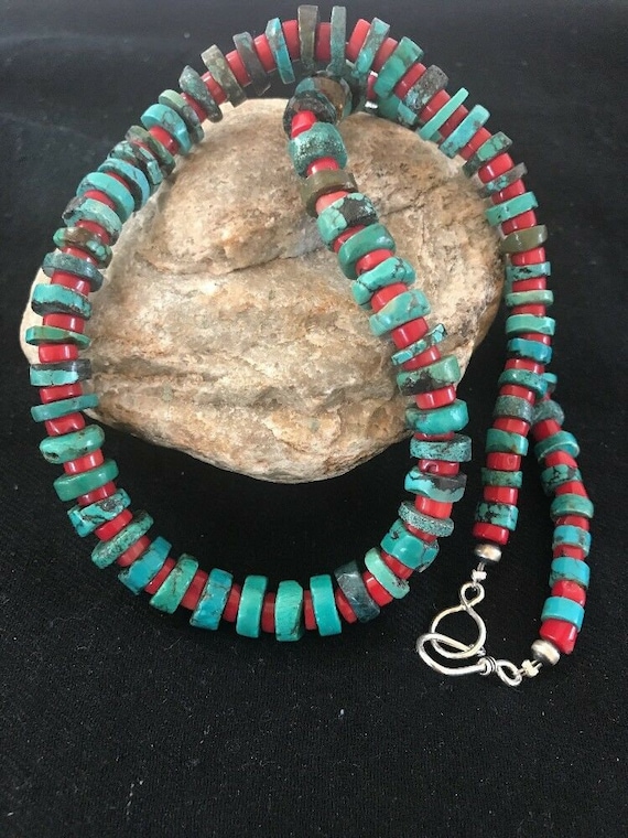 Native american turquoise and coral best sale jewelry