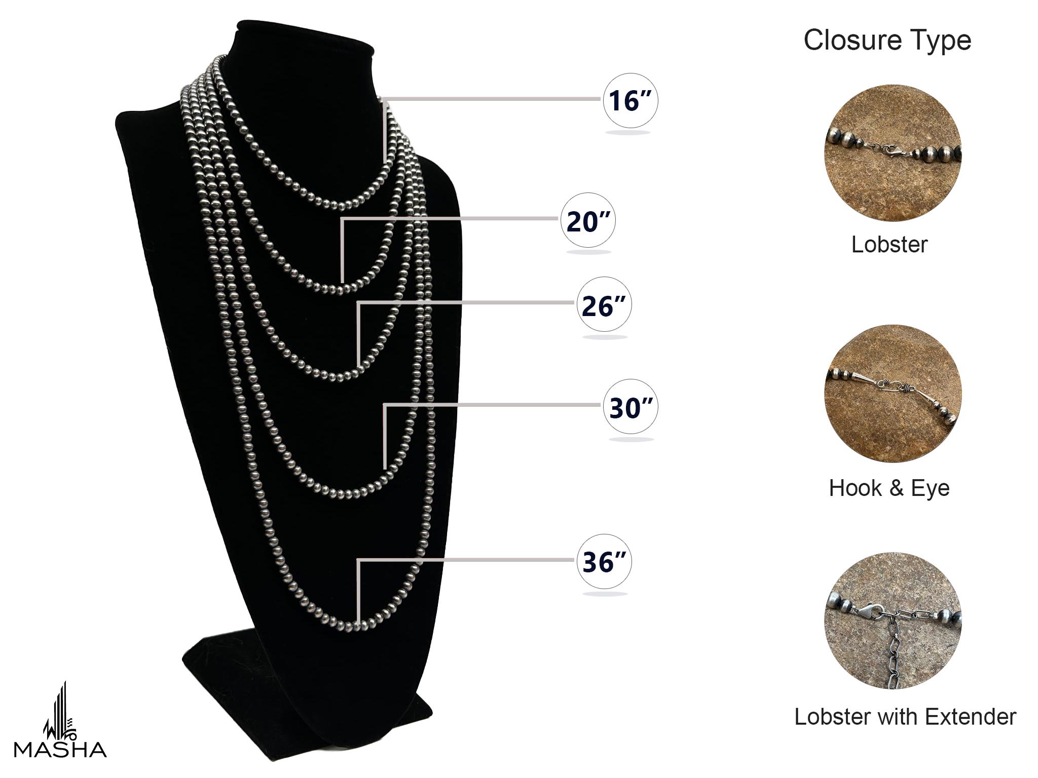 10mm Sterling Silver Navajo Pearls | Authentic Native American 