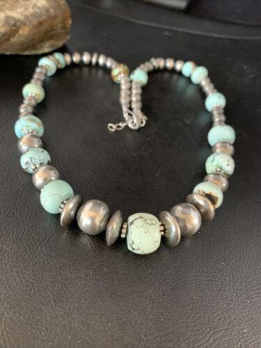 ドライクリーク ターコイズ ナバホパール ビーズネックレス