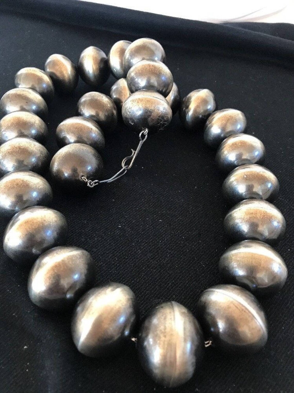 Old Pawn Native American Navajo Pearls 30 Mm Sterling Silver Etsy