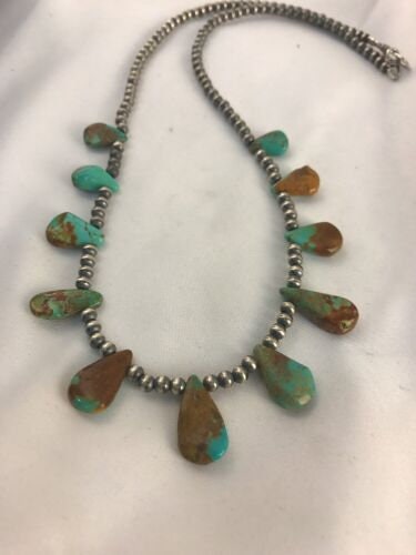 Native American Navajo Pearls St Silver Royston Turquoise - Etsy