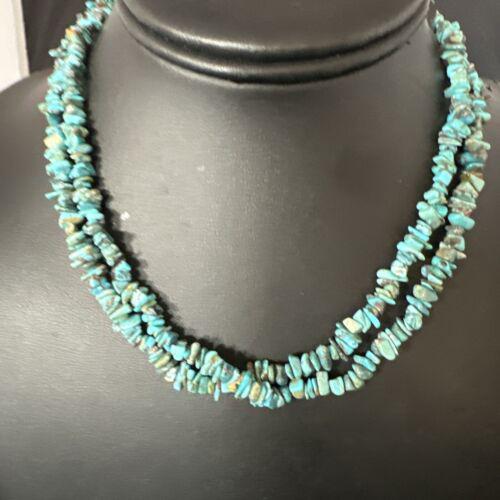 メンズ ナバホ ブルー キングマン ターコイズ シェル ネックレス