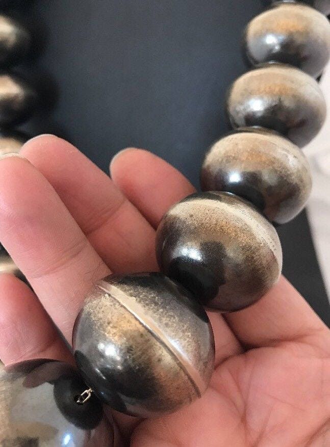 Old Pawn Native American Navajo Pearls 30 Mm Sterling Silver Etsy