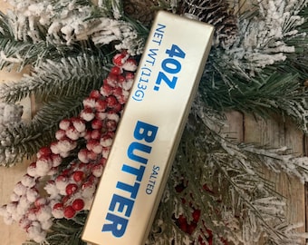 Glass Stick of Butter Ornament, Foodie Christmas Ornament, Baker Gift