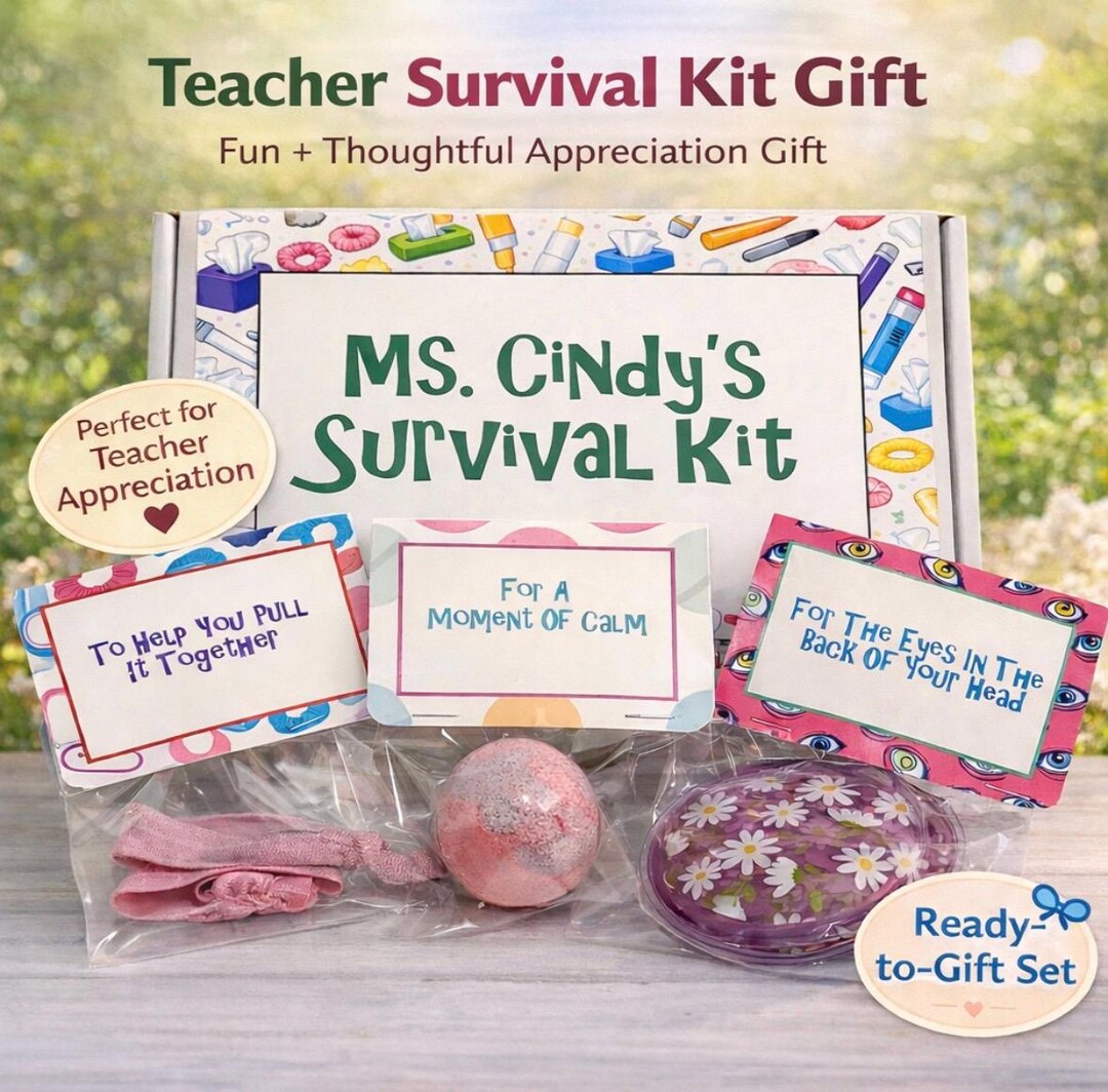 Teacher Survival Kit Gift Set | Teacher Appreciation Gift | End of Year ...