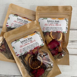 Christmas Simmer Pot Kit | Stovetop Potpourri Holiday Gift | Christmas Morning Scent | Natural Home Fragrance | Simmer Pot Gift Set