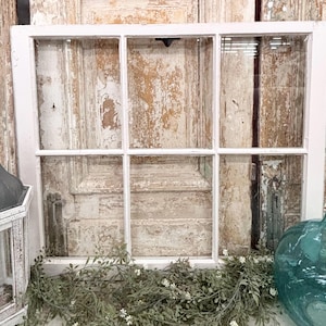 Vintage Wood Window Sash For Farmhouse Decor Repurposed Home Wall Art |Removed From A Home In Georgia