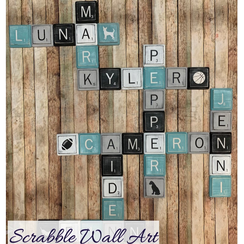 Crossword Family Name Wall Decor Etsy Crossword Family Name Wall Decor Etsy