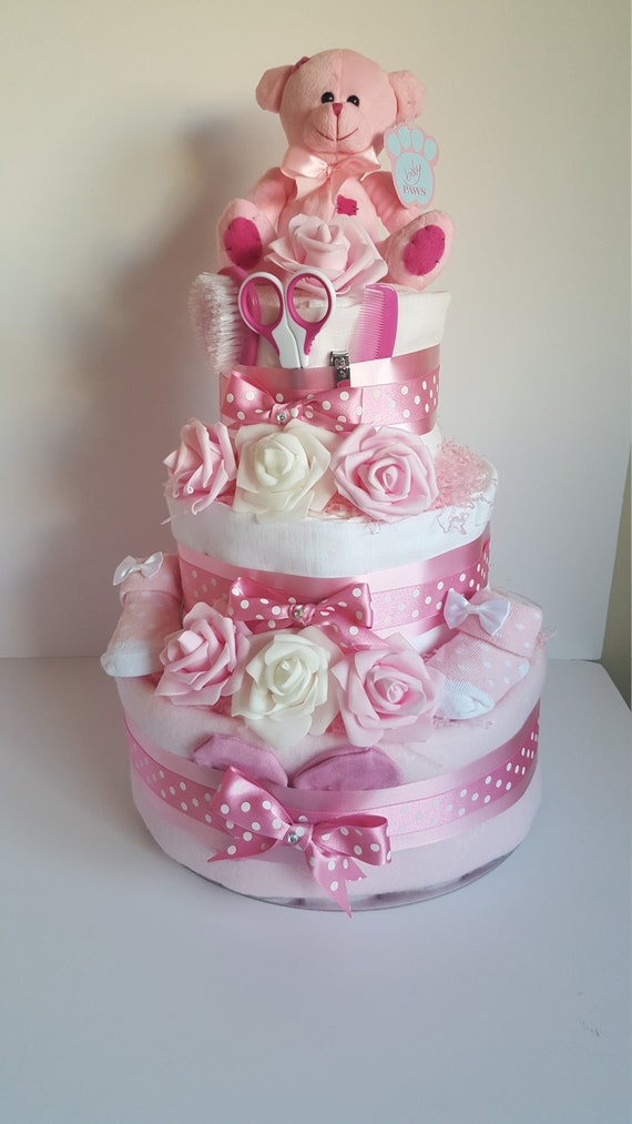 nappy cake for girl
