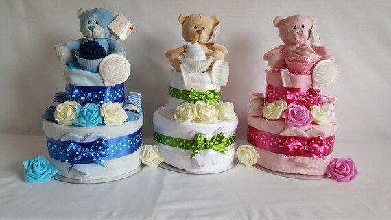 baby gift nappy cake