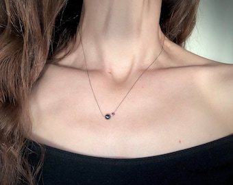 Simple Empath Protection Necklace With Hematite, Rose Quartz & Amethyst. Grounding, Self-Confidence, Crystal Spiritual Healing Jewelry