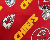 Red Kansas City Football Print Dog/Cat Bandana