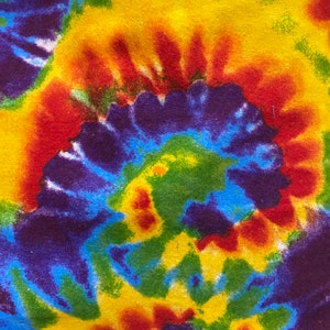 Plush Rainbow Tie-Dye Print Dog/Cat Bandana image 1