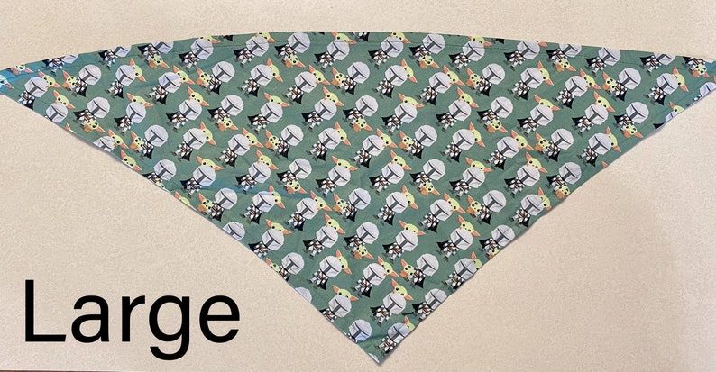 Cartoon Mando and Grogu Dog/Cat Bandana image 5