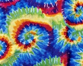 Rainbow Tie-Dye Swirls Print Dog/Cat Bandana (Small Collar Slip)