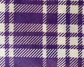 Purple Plaid Print Dog/Cat Bandana (Small Collar Slip)