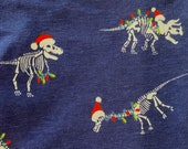 Christmas Dino Skeletons Print Cat/Dog Bandana