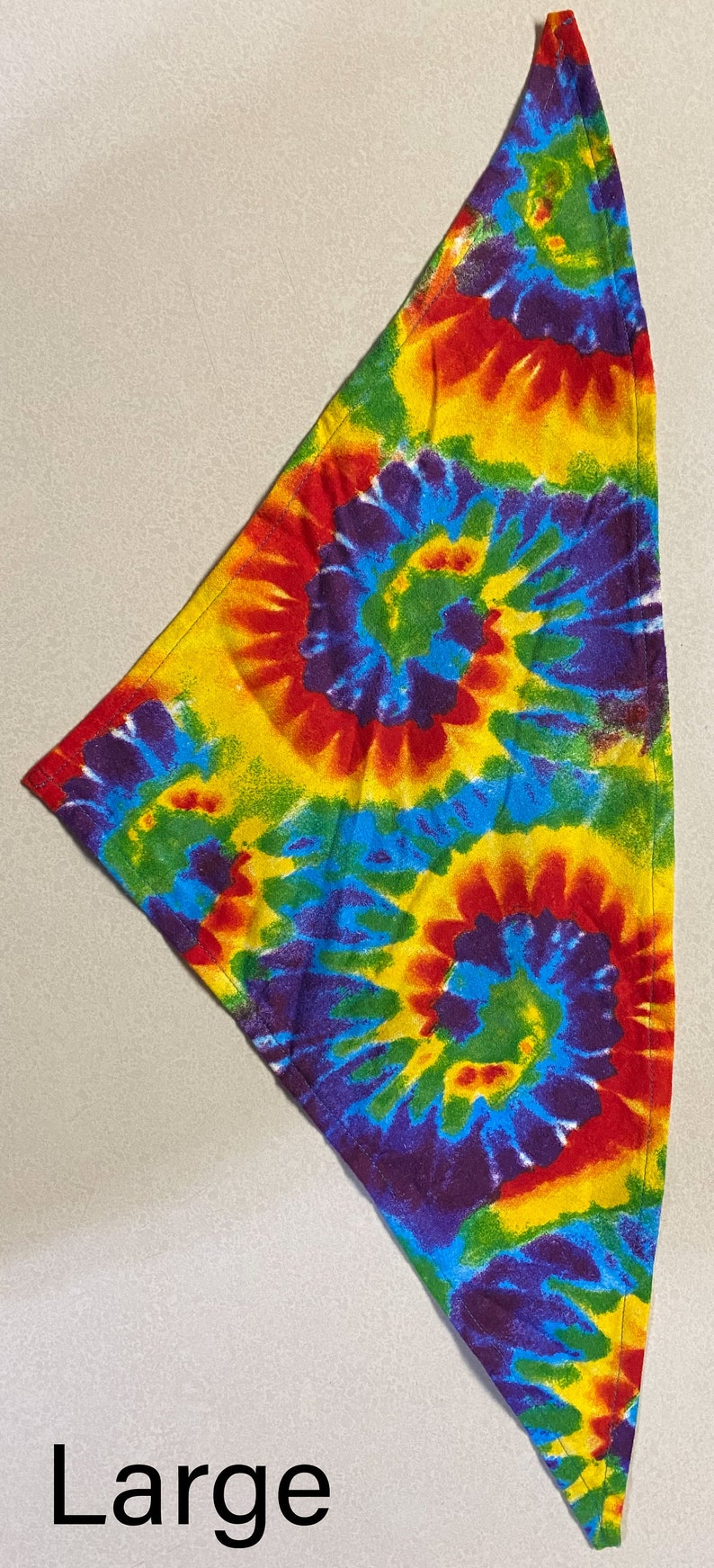 Plush Rainbow Tie-Dye Print Dog/Cat Bandana image 4