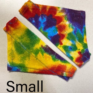 Plush Rainbow Tie-Dye Print Dog/Cat Bandana image 3