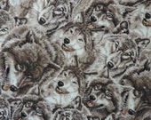 Wolf Print Dog/Cat Bandana (Small Collar Slip)