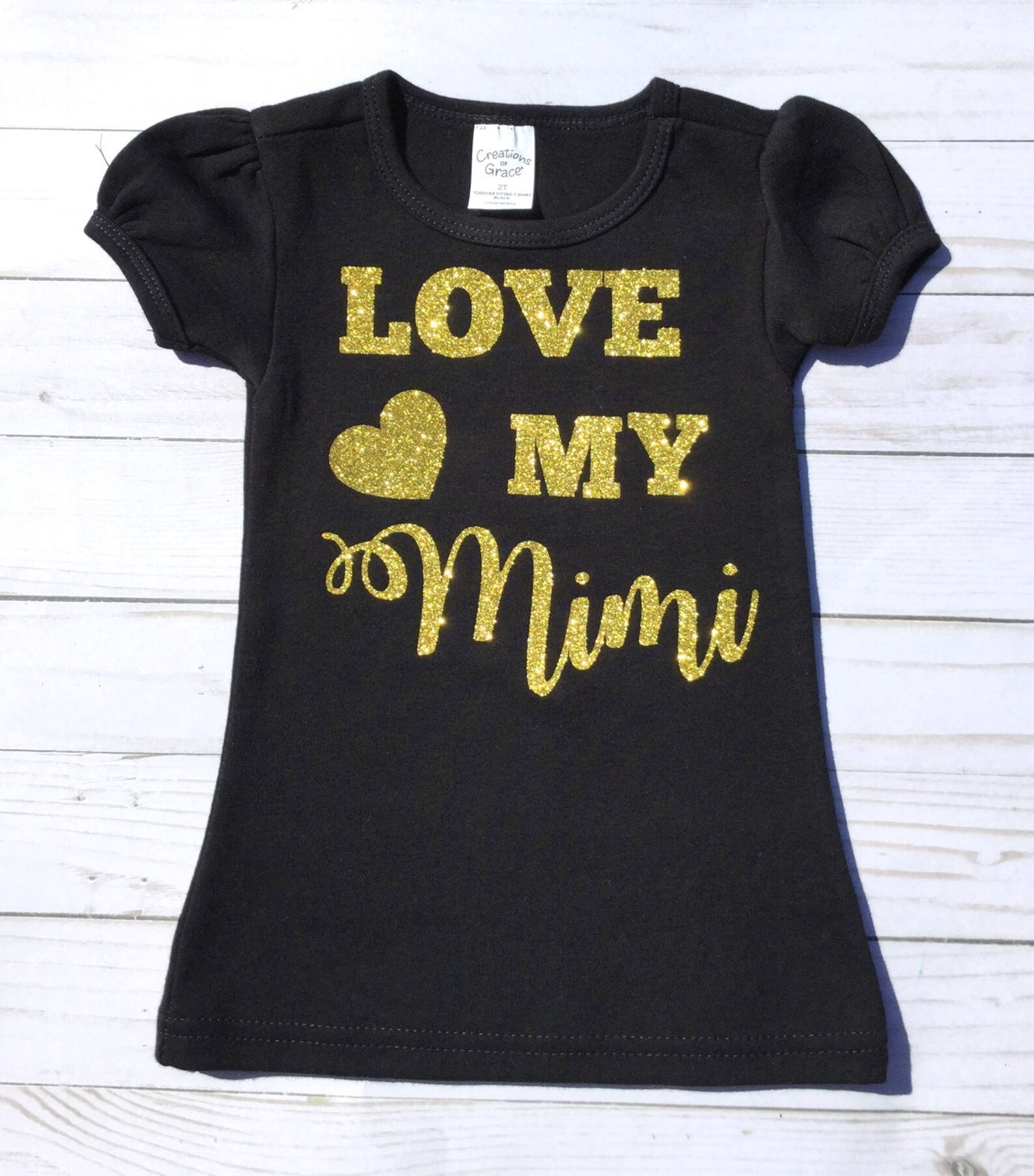 Black and Gold/toddler T Shirt/ Girl's T Shirt/little Girl Etsy