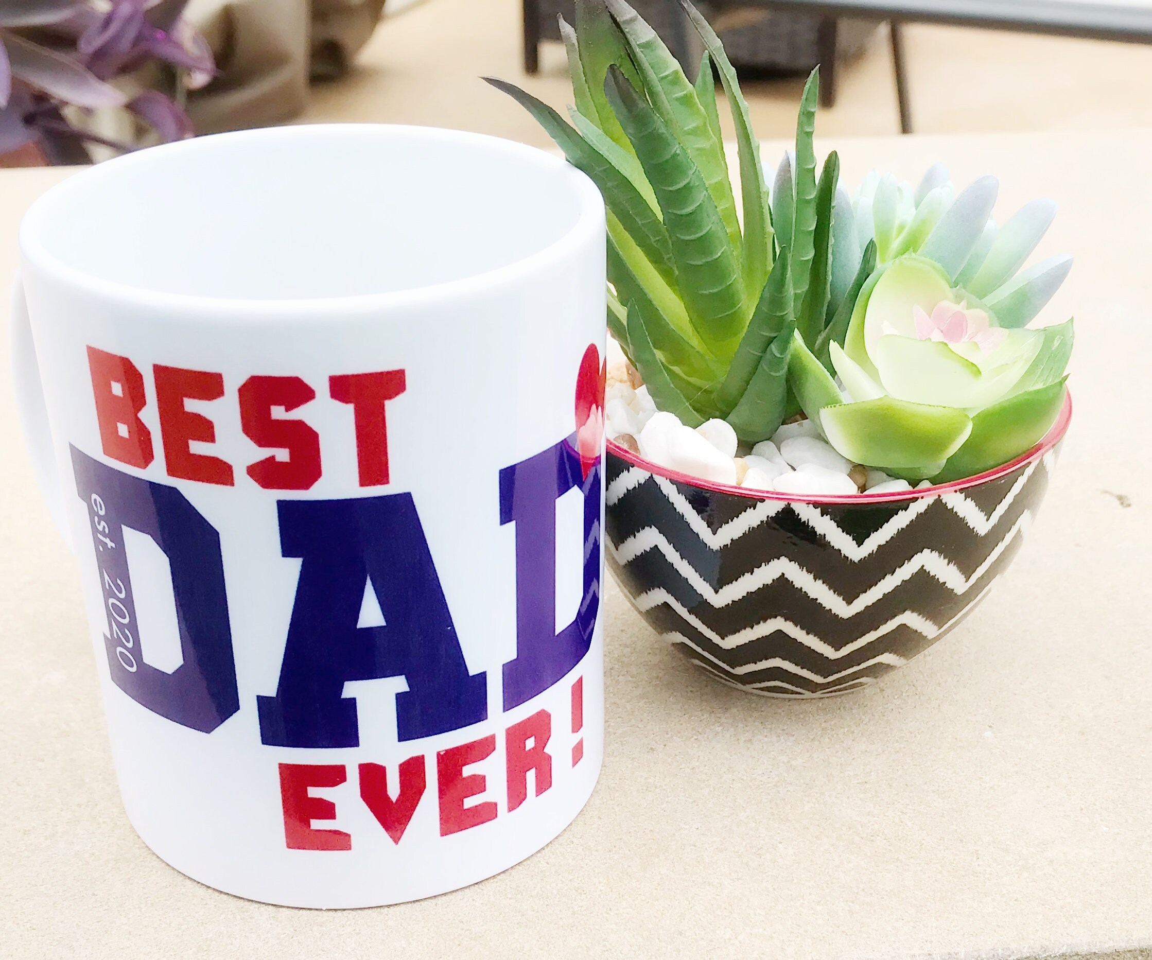Best Dad Ever Cup Fathers Day Gift Custom Coffee Mug Camo Etsy