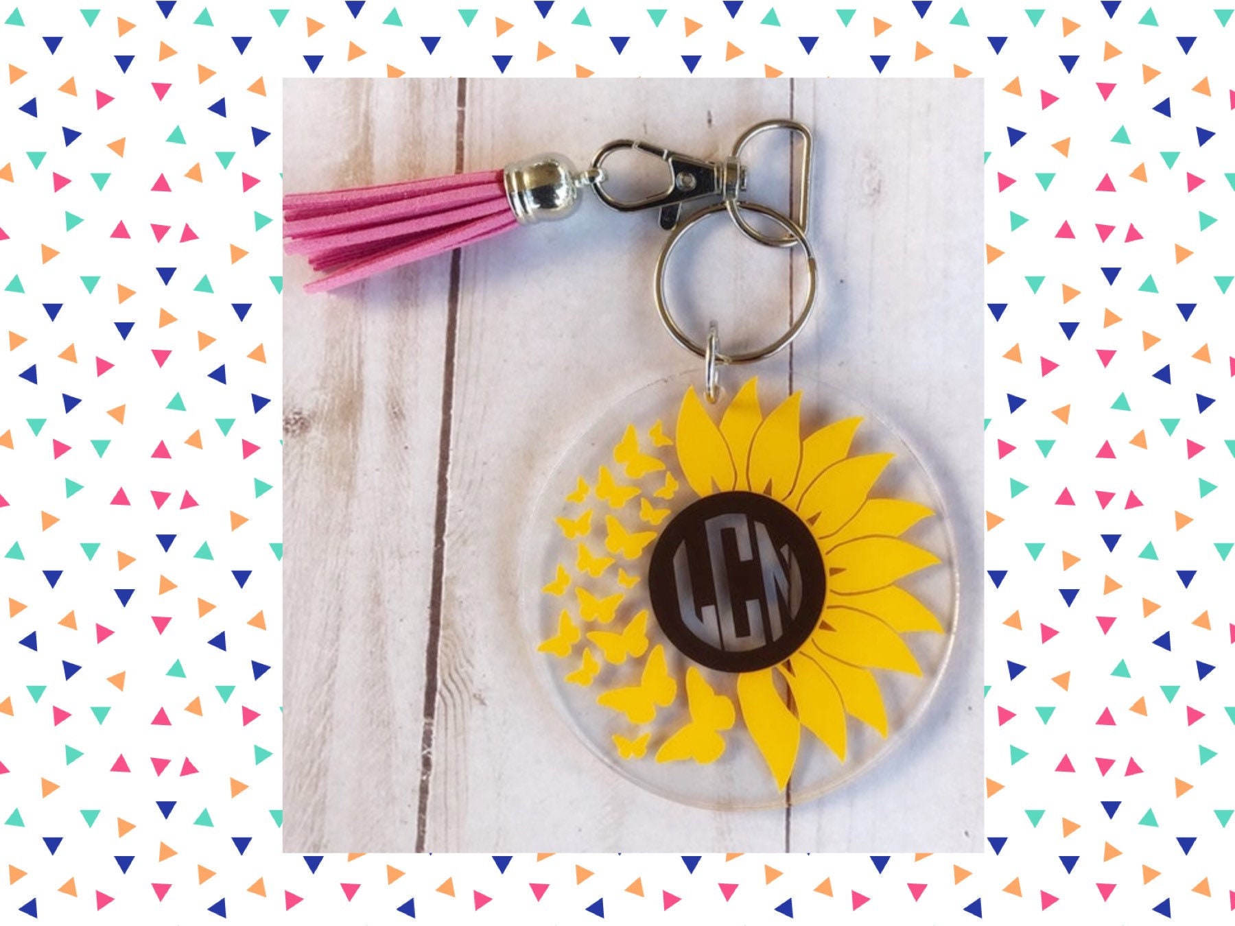 Download Sunflower Keychain, Personalized acrylic keychain, Gift ...
