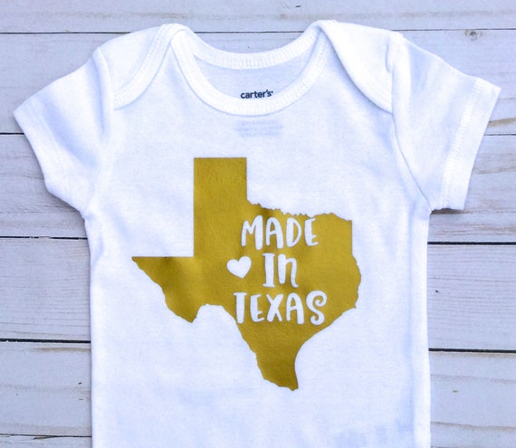 Made in Texas/ Gender Neutral/baby Shower Gift/ White and | Etsy