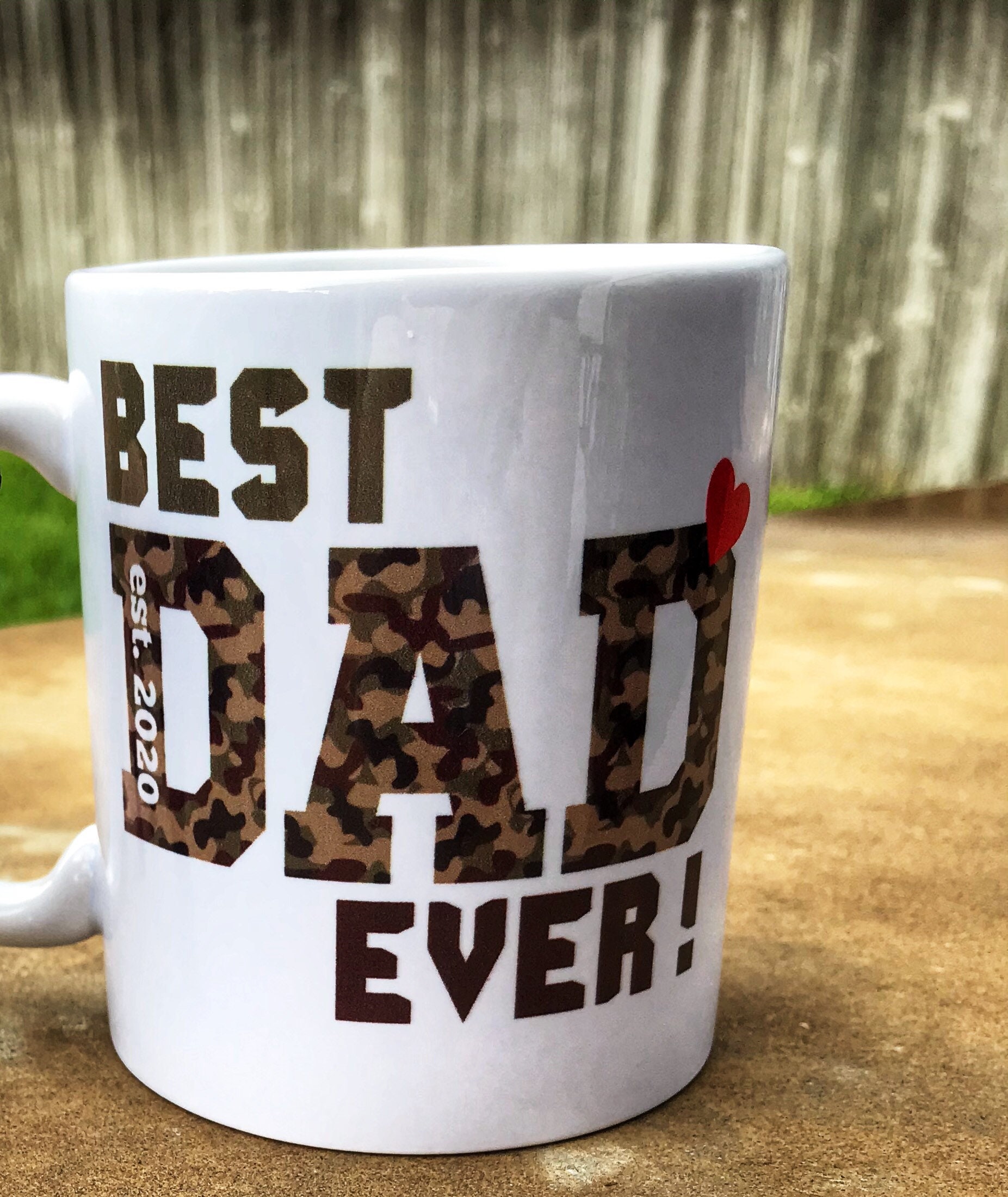 Best Dad Ever Cup Fathers Day Gift Custom Coffee Mug Camo Etsy