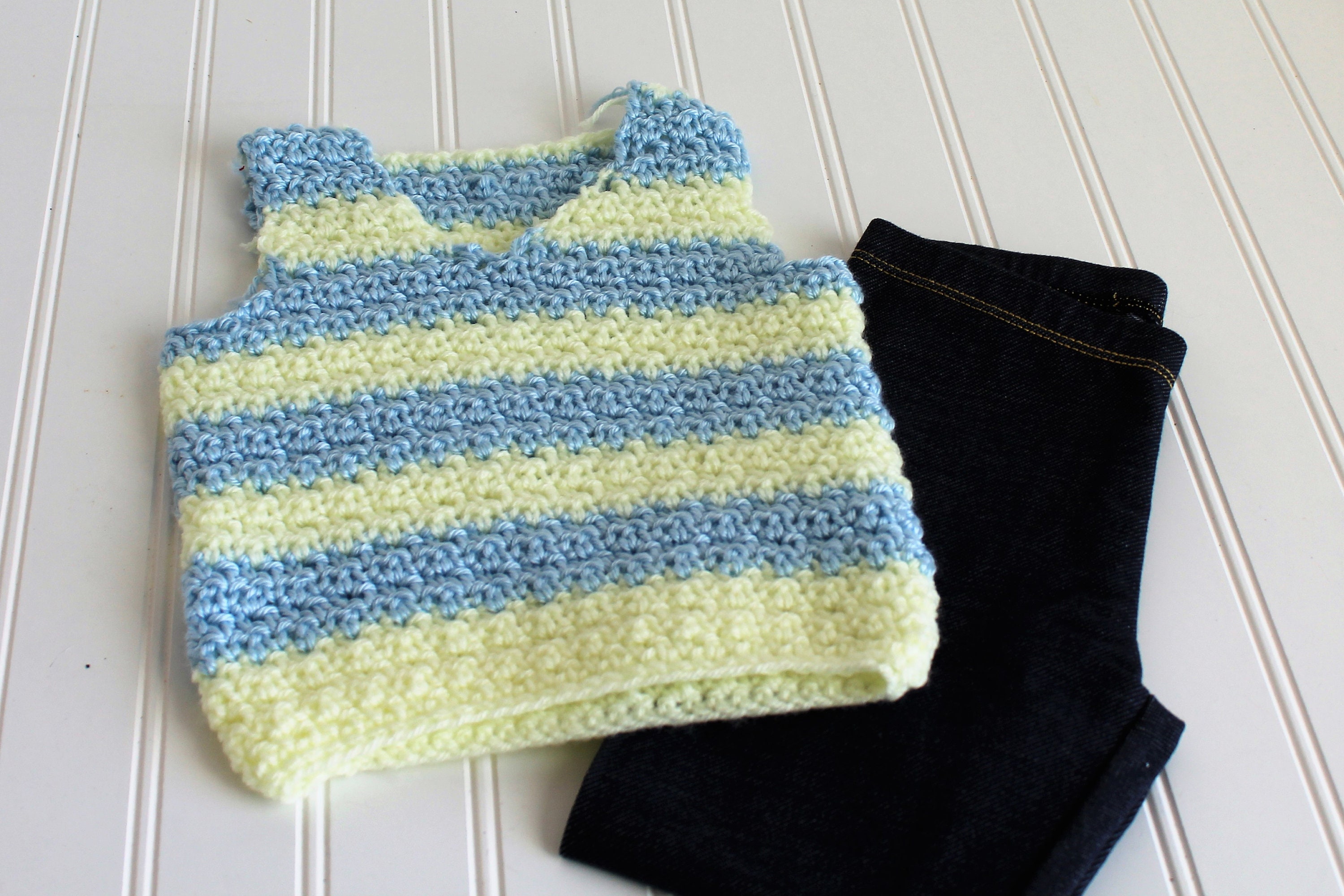 Blue & Yellow Sweater Vest, Baby Boys Sweater, Baby Clothes Etsy UK