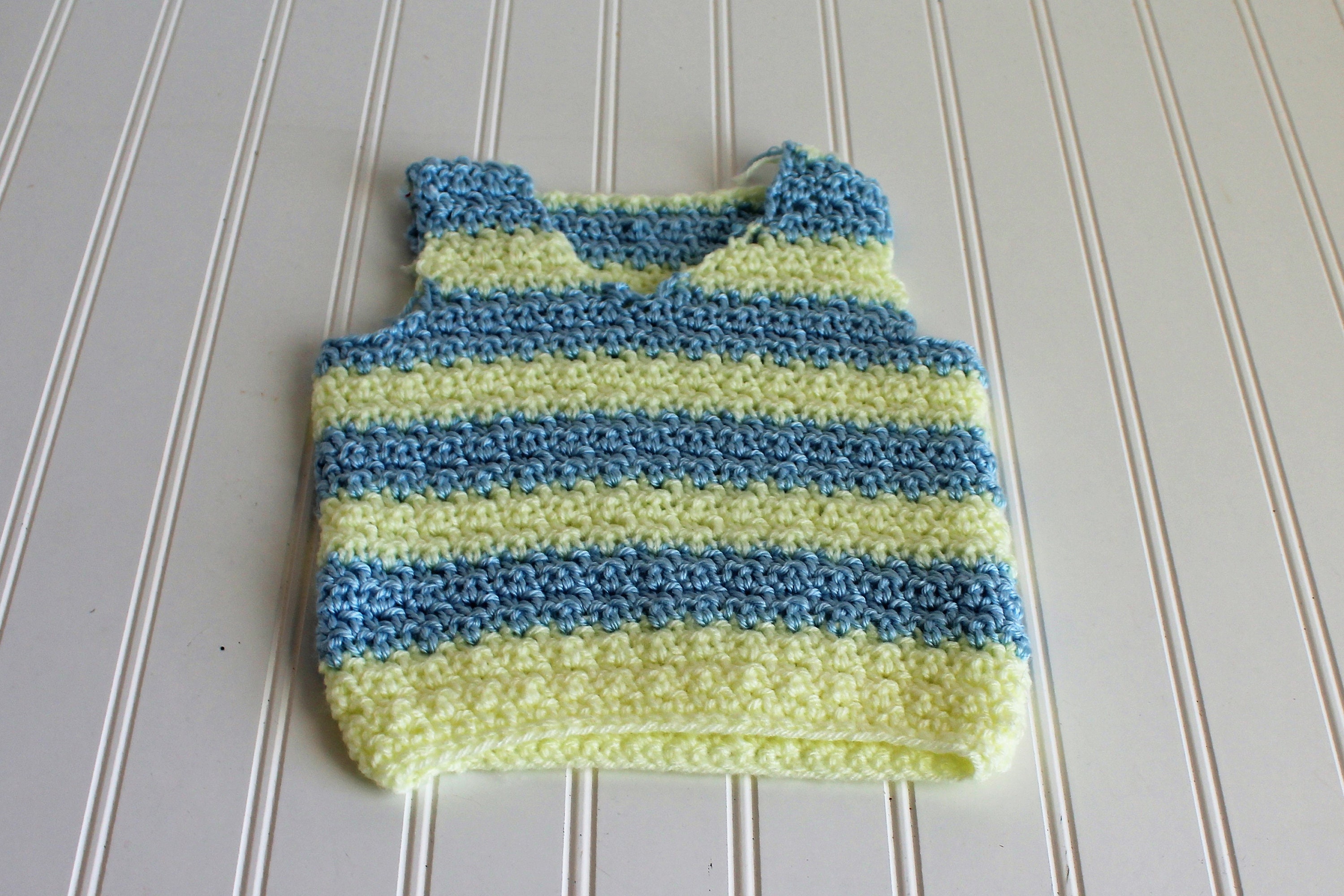 Blue & Yellow Sweater Vest, Baby Boys Sweater, Baby Clothes Etsy UK