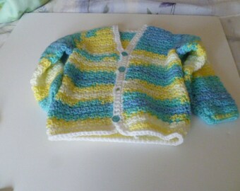 crocheted infant sweater