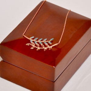Silver Leaf Necklace - Gold Leaf Charm Necklace - Sterling Silver - Leaf Pendant -Necklace Turquoise  - Turquoise Leaf, Cartier, LV, Pandora