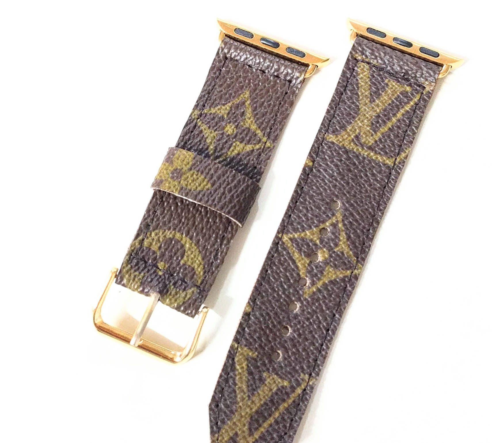 Upcycled Louis Vuitton Apple Watch Band 40mm | semashow.com