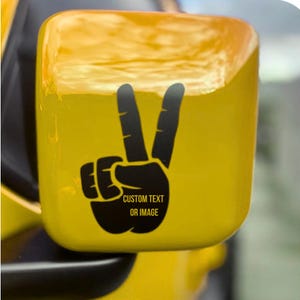 Custom Image, Wave Mirror Decals, Off Road Wave, Wave Sticker, Peace Decal, Customizable Decal, Customizable Sticker