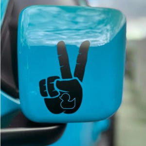 Duck Wave Mirror Decals, Off Road Wave, Wave Damnit Decal, Wave Sticker, Peace Decal, Duck Sticker