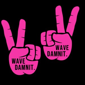 Off-road Wave Decal: Peace Sign Vinyl Sticker for Car, Laptop, Home ...