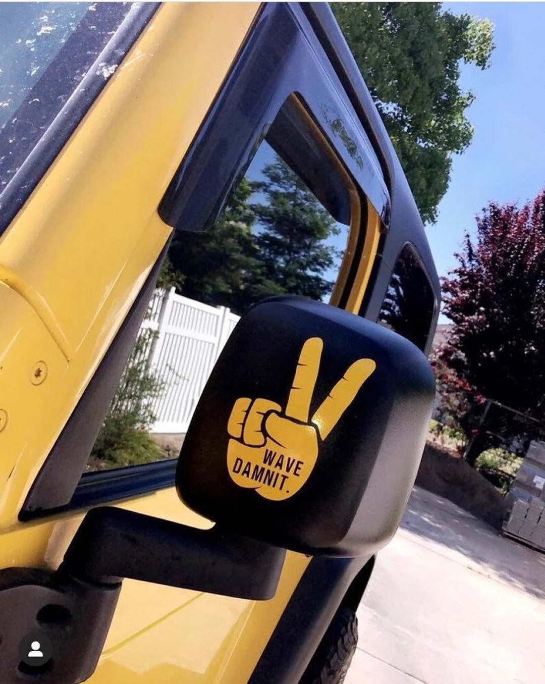 Right Hand Side Sticker Right Hand Wave Mirror Decal: off Road Peace Sticker - Etsy