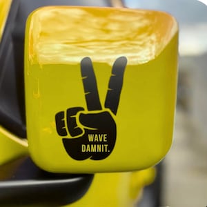Wave Spiegel Aufkleber, Off Road Wave, Wave Damnit Aufkleber, Wave Aufkleber, Peace Aufkleber