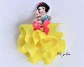 Snow White Hair Clip / Snow White Hair Bow / Snow White Birthday / Snow White Hair Band / Snow White Hair Hoop / Handmade Hair Clip