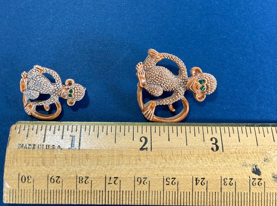 Vintage Gerry's Monkey Brooches, Two  Matching Br… - image 7