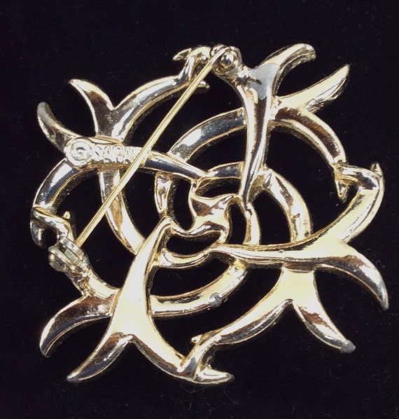 Sarah Coventry Brooch Gold Tone Swirl Brooch Mode… - image 2