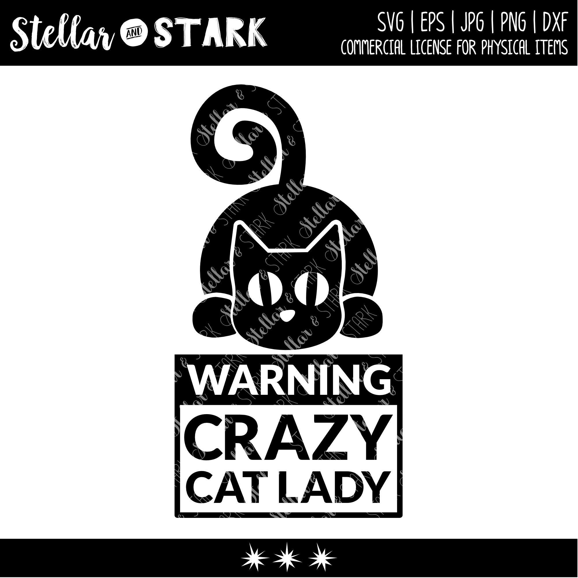 Crazy Cat Lady SVG Cat SVG Kitten SVG Crazy Cat Lady Cut | Etsy