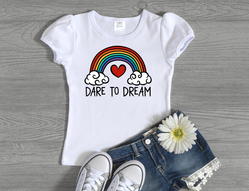 Download Dare to Dream Rainbow and Heart Svg Rainbow Svg Heart Svg ...