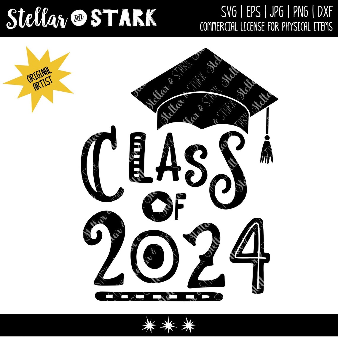 Funky Class of 2024 Graduation Cap SVG Class of 2024 Grad - Etsy