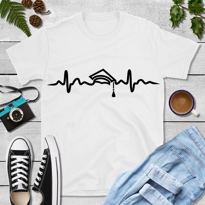 Heartbeat Graduation Cap SVG Graduation Cap SVG Grad SVG Etsy