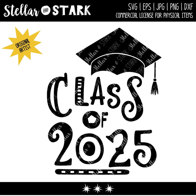 Funky Class of 2025 Graduation Cap SVG Class of 2025 Grad - Etsy UK