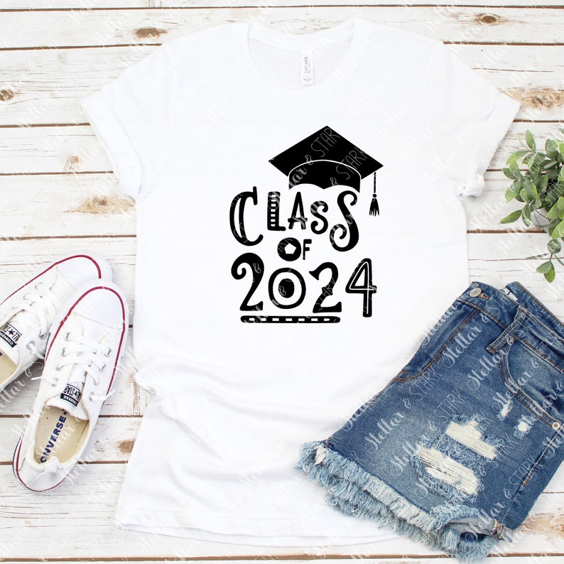 Funky Class of 2024 Graduation Cap SVG Class of 2024 Grad Etsy