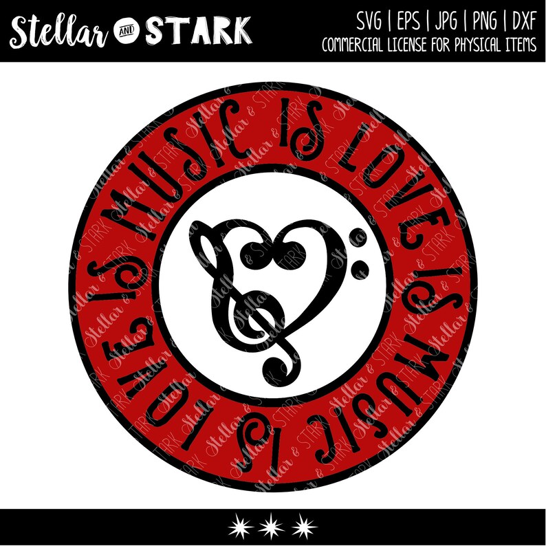Download Music is Love is Music Badge Svg Music SVG Heart Svg | Etsy