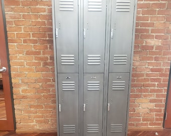 Vintage Steel Unit Locker with six doors